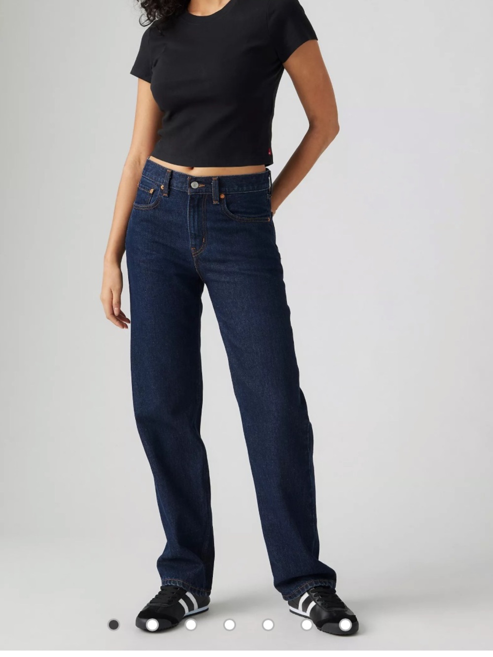 Levi's Dark Indigo Lo Pro Straight-Leg Women's Jeans 28